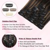 Clip in Hair Extensions Real Human Hair, Seamless Clip ins