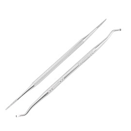 Lima de Uñas Encarnadas, 2 Piezas de Levantador de Limas de Uñas Encarnadas Profesional de Acero Inoxidable de Doble Cara Herramienta Limpiadora de Uñas Encarnadas que Previene Eficazmente las Uñas en
