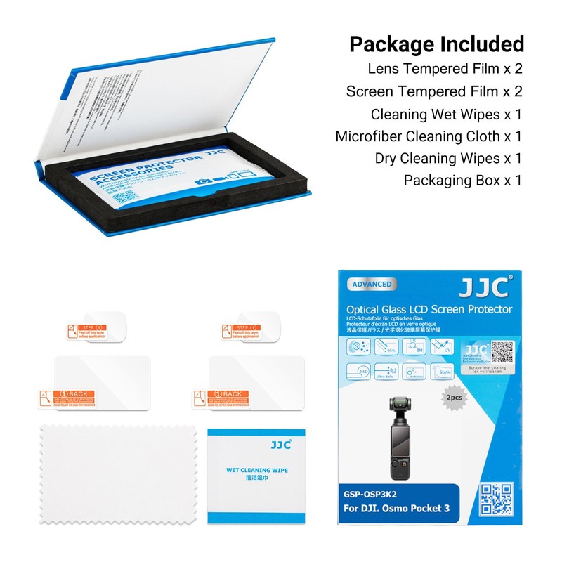 [2+2 Pack] Screen Protector for Dji Osmo Pocket 3, Lens