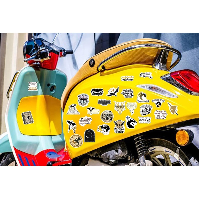 50 Pcs Fourth Wing Stickers, Iron Flame Stickers, Onyx Storm