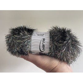 Ice Yarns Gold, Blue, Pink, Black Eyelash Dazzle - Eyelash Yarn with Metallic Sparkle, 100 Gram