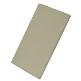 Marshal Brabd New Premium Leather Checkbook Wallet ID Credit Card Organizer (Cream)