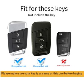 ontto Key Case Suitable for VW Passat B8 Tiguan Magotan Golf for Skoda Kodiaq Superb A7 Car Key Case TPU Protective Key Case Remote Control Cover T-Red