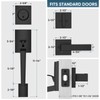 TICONN Front Door Handle Set, Heavy Duty Square Door Lever