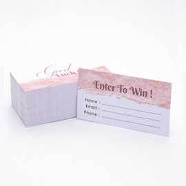 CLEVER SIGNS Raffle Tickets, 200-Pack, Enter to Win Cards, 3.5" x 2", Entry Form Cards for Contests, Auction Tickets for Ruffle, Raffle Tickets for Events