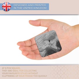 Destination Vinyl ltd Fridge Magnet bw - New Delhi World Map n #43278