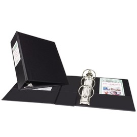 AVERY Avery Mini Binders, 5.5" x 8.5", 2 Inch Round Rings, Black, Durable Ring Binder, Label Holder (27554)