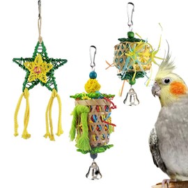 WEILFYONK Bird Toys Bird Toys Parakeet Swing Bird Toy Bird Playground Hanging Toy Parrot Toy Playground Stress Relief Exercise Hanging (9.8 x 3.5 inches (25 x 9 cm)