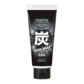 KOSE Men's Softymo Facial Wash (Charcoal) 4.6 oz (130 g)