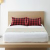 Dalzium Christmas and New Year Buffalo Plaid Satin Pillowcase for