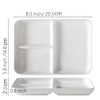 AIYoo White Porcelain Dinner Plates Portion Control Balanced Meal Building