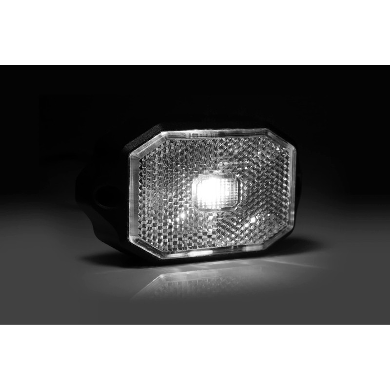 MelTruck® White LED Marker Light with Reflector E9 for Trailer