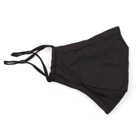 VyS Pro Washable 3-Layer Cotton Mask with Filter Pocket. 1 Mask & 5 PM2.5 Filters per Bag (Black Color Mask)