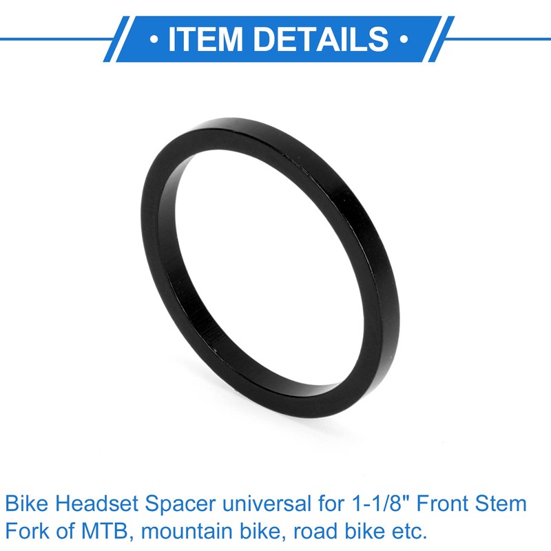 VekAuto Bicycle Headset Spacer, 3 mm MTB Bicycle Headset Stem