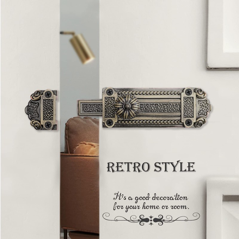 KAFENDA Vintage Gate Latch Zinc Alloy Slide Lock Heavy Duty