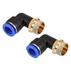 PATIKIL 3/8" Push to Connect Fitting, 2 Pack PT Male