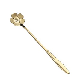 Gsycle 2 Cucharas De Café, Cucharas De Té, Cucharas De Café Doradas, Cucharas De Flores, Cuchara Larga, Diferentes Formas para Café, Té Dim Sum, Cucharas De Helado(#1)