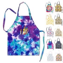 Sosolong Adjustable Neck Kids Waterproof Apron, with Children's Pocket Cooking Apron, Baking, Painting,Gardening