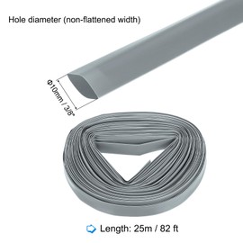 MECCANIXITY Heat Shrink Tubing, 3/8 Inch ID 82 ft Long 2:1 Ratio Polyolefin Heat Shrink Cable Sleeve for Electrical Wire Insulation, Cable Management, Gray