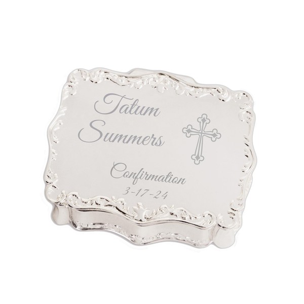 Cherished Moments Personalized Confirmation Gift Small Rectangle Jewelry Box with