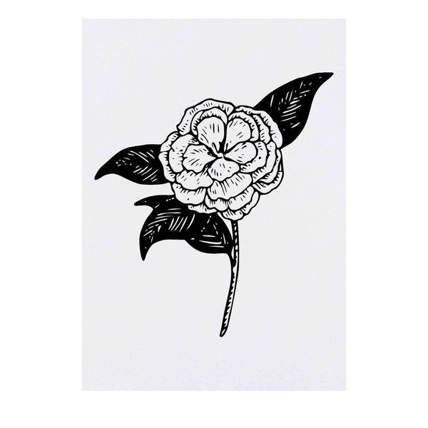 Azeeda 'Weiße Blume' Temporäres Tattoo - Hautfreundlicher & Ungiftiger Abziehbild