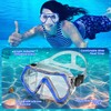 Adult Snorkel Set -Dry Snorkel Kit, Anti-Leak Diving Mask and