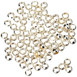 Efco Flat Beads Metal Glaze 2 mm 100 pcs. Silver-Plated, 3 x 3 x 2 cm