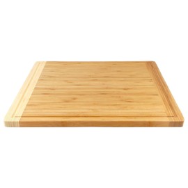 BambooMN Universal Premium Pull Out Cutting Boards - Under Counter Replacement - Designed To Fit Standard Slots - Heavy Duty Kitchen Board with Juice Groove - 20" x 18" x 0.75" - 2 Pieces