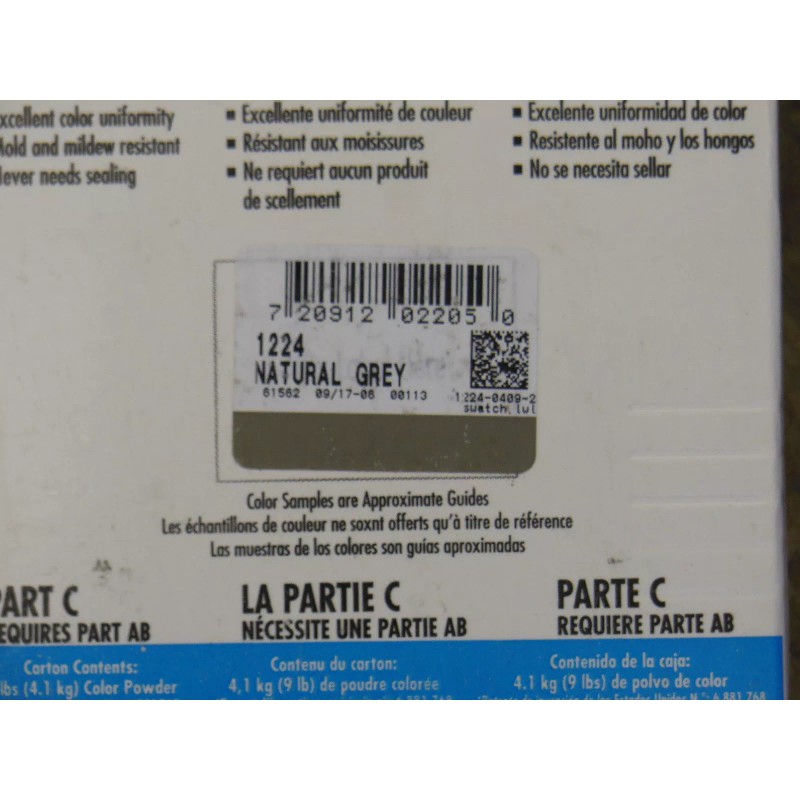 Laticrete SpectraLock - NATURAL GREY 1224 - Part C -