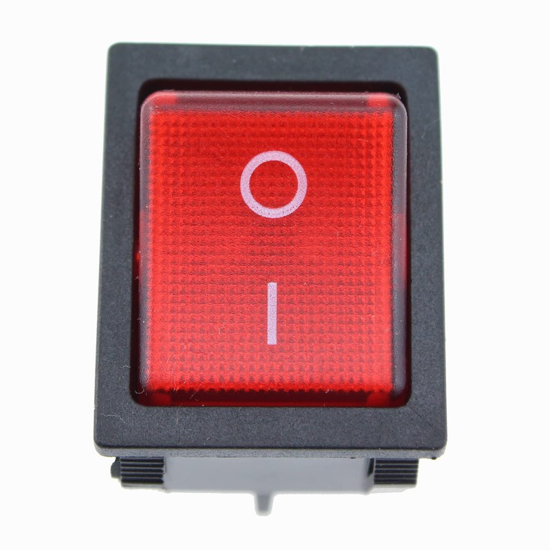 4pcs 30A 250V KCD2 KCD4 Rocker Switch DPST 4-pin Red