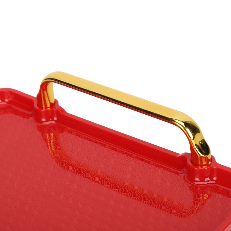 Decorative Tray Elegant Exquisite Texture Ergonomic Serving Tray with Handles