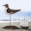 Wood Bird Statue Nautical Decor Decorative Seagull Sculpture Hand Carved