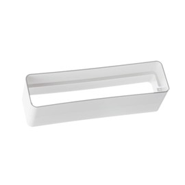 220 x 55 mm Connector, Flat Duct Pipe Connector, Exhaust Duct, Ventilation Pipe, White