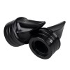 Unbranded Black Twisted Front Axle Cap Nut Covers For Harley