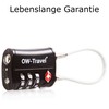OW-Travel Cable Lock 3 Digit Combination Lock Suitcase Lock Padlock