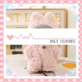 Clothes for 15cm/17cm LB Doll Accessories Suit, Premium Fashion Dresses+Bow Hair Accessory (06.Pink cat Jumpsuit)