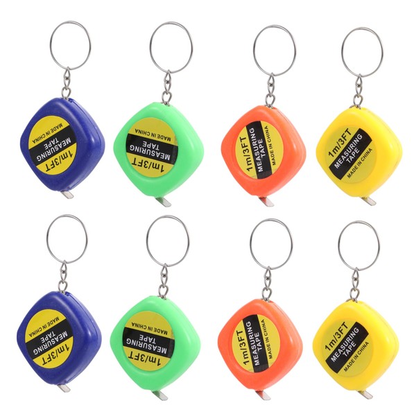 Operitacx 20 Pieces Mini Tape Measure Key Ring Portable Tape