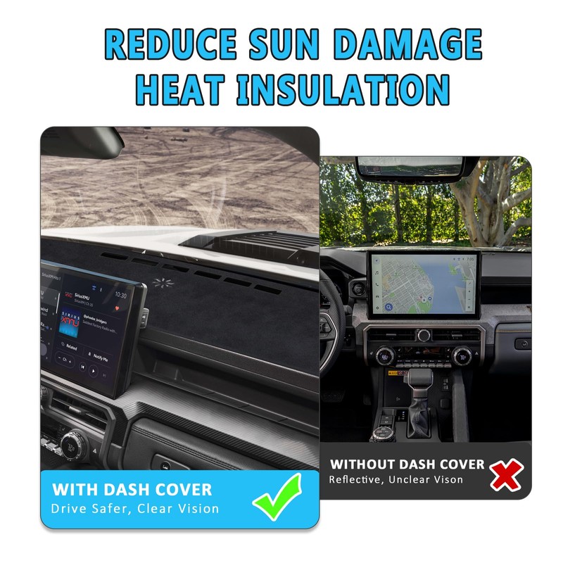 POSAID Dash Cover for 2024 2025 Toyota Tacoma Dashboard Cover