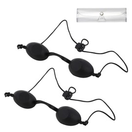 DOMOKO Anteojos de Protección de Bronceado, Anteojos de Seguridad de Láser IPL, Protección Ocular para Pacientes en Terapia de Luz Infrarroja y Tratamiento de Depilación Láser, 2 Packs, Negro
