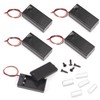 LampVPath (Pack of 5 9v Battery Holder, 9 Volt Battery
