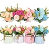 Artificial Flower Plants – Mini Fake Hydrangea Flowers in Pot