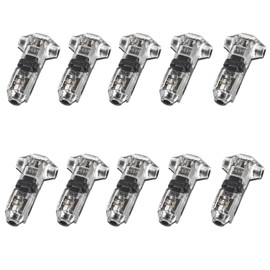 DIANN 10pcs Low Voltage Wire Splice Connectors T Tap Quick Solderless Connector 1 Pin Rock Solid Connector for 20/22 AWG Cable for Automotive Vehicle Audio Video Lighting