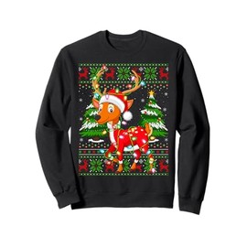 Deer Christmas Lights Santa Costume Ugly Xmas Sweaters Sweatshirt