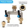 Water Distributor 2 Way, Brass Water Connection Distributor, Extended Handle