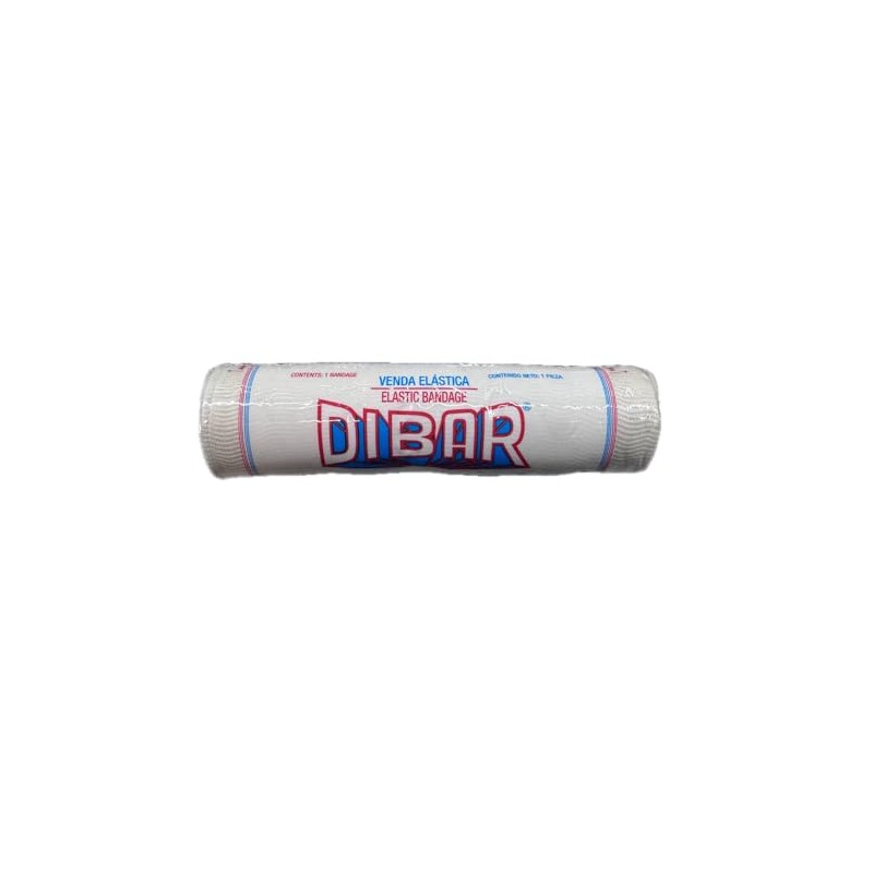 DIBAR Venda Elástica de Tejido Plano de Algodón, 15 cm