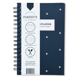 Parents Planner by Kahootie Co- Weekly Meal Planner and To Do List Organizer to Help Busy Parents and Families Stay Organized, 8.5x5.5 Inches, Spiral Bound, Hard Cover, (Navy)