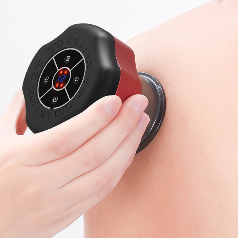 Gua Sha Cupping Massager Set 12 Gears Dynamic Hot Compress