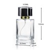 Enslz 50ml 1.7 OZ Refillable Glass Perfume Bottles Empty Travel