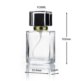 Enslz 50ml 1.7 OZ Refillable Glass Perfume Bottles Empty Travel Perfume Atomizer Perfume Spray Bottle with Funnels (Black)