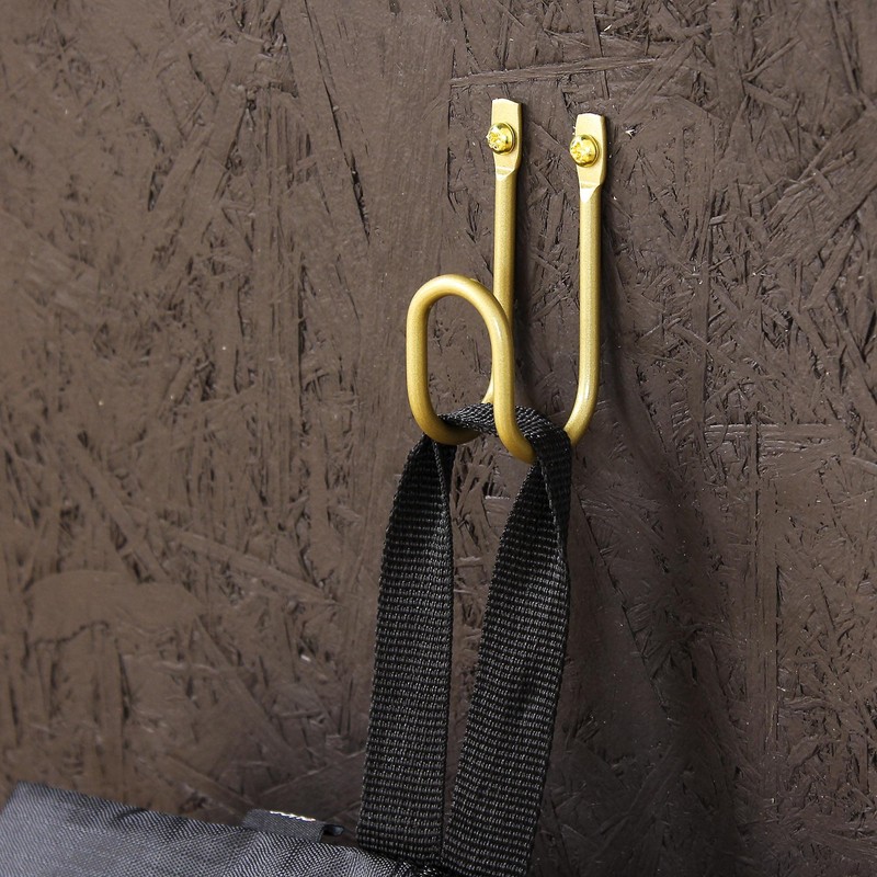 Wakisangyo Kabette J-Shaped Hook, Brass Color, Height 2.6 x Width